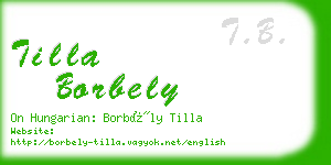 tilla borbely business card